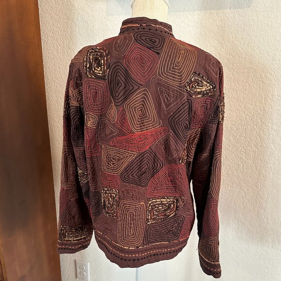 KEREN HART Vintage Boho Jacket Large - Picture 6 of 12